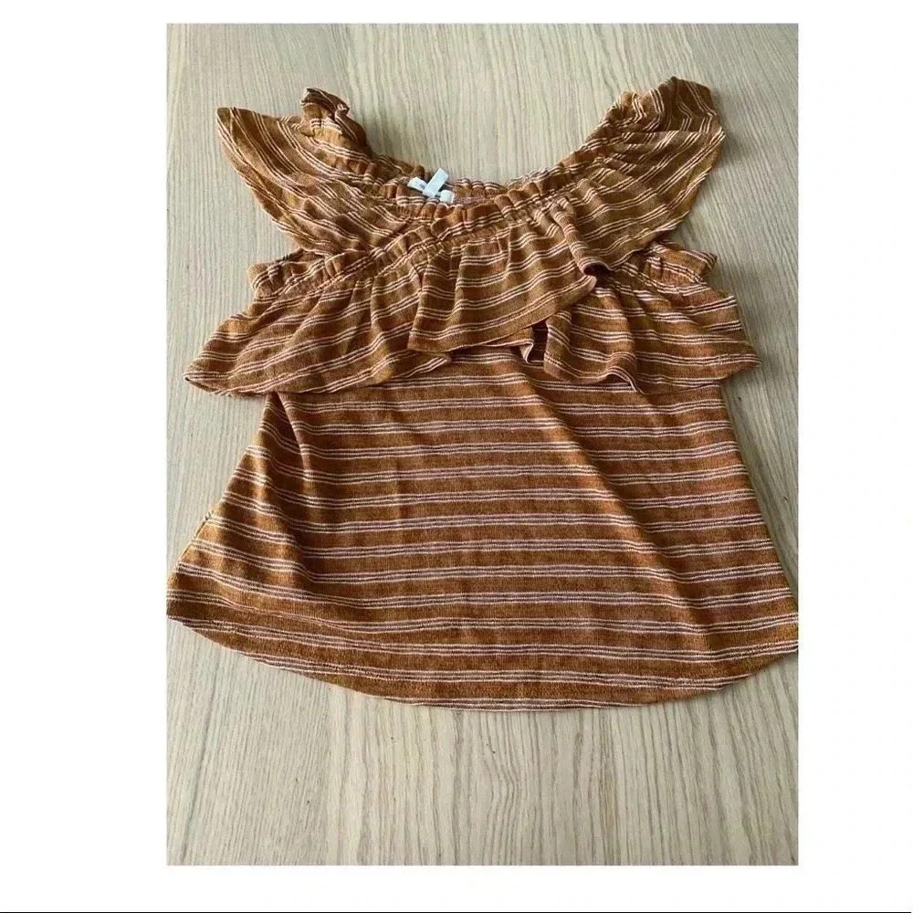 🆕Maurices Stripe Ruffle Off-Shoulder Top XS🆕 - Picture 3 of 8
